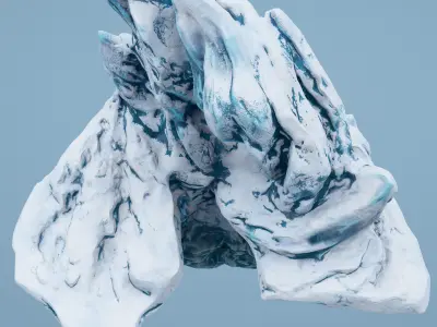 Iceberg mountain cartoon 3D model