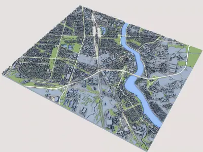 Part of Saint Petersburg City Russia 2 3D model