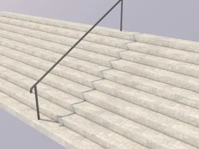 Stone stairs 3D model