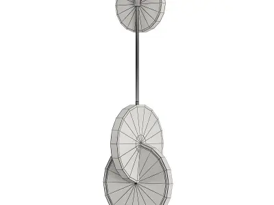 glatt-wood wooden wall light with circular shape 3D model