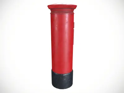 Post Box Letter Box Low-poly 3D model