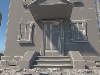 Cartoon House 3D model