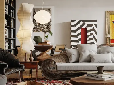 apartment interior scenes     3D model 35