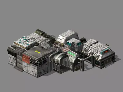 Future World - Machinery 01 3D model
