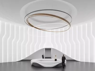 Futuristic Minimal Lobby 3D model
