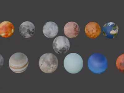 Realistic Planets  3D model