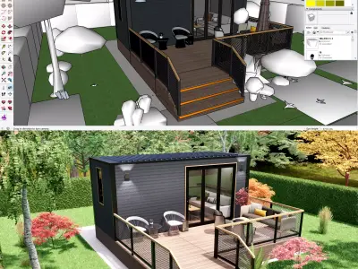 Tiny House TIMO on 15m2 3D model