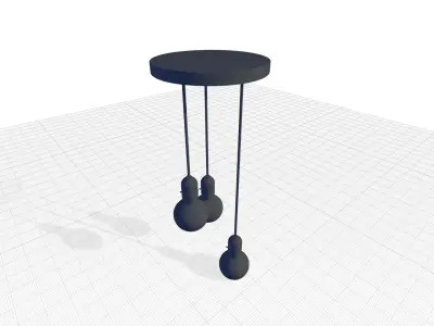 Kyler Light Cluster Bulb Pendant - 2 colour 3D model