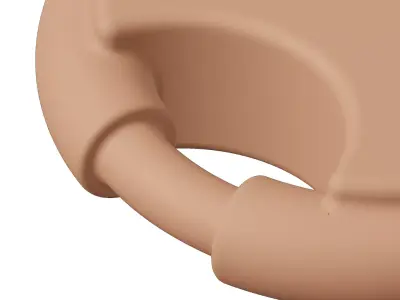 Plastic Round Padlock Toy 3D model