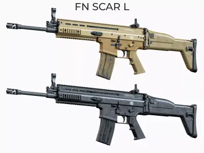Modular tactical FN SCAR 3D Model Pack