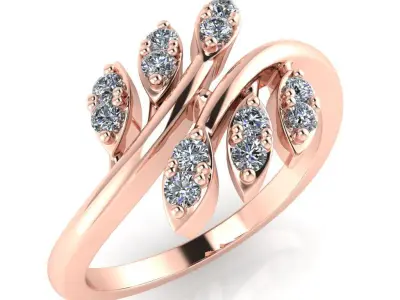 light weight gold diamond rings-C111116SKCH2026035-wt-0-5 3D print model