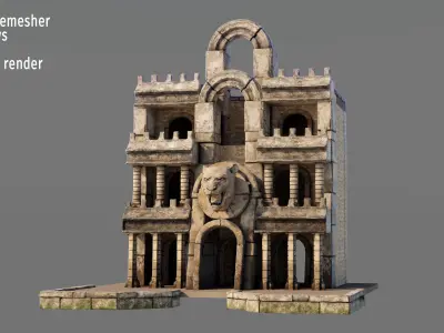 Ancient Temple Entrance 3D model