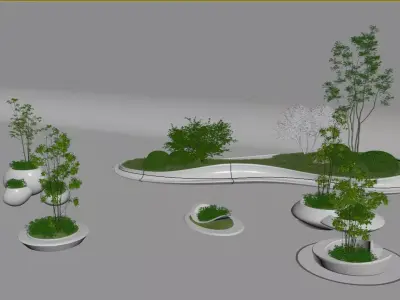 Modern Landscape Furnishings 3D model