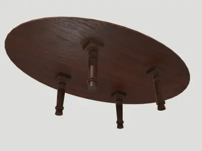 Marble Table 19 PBR Low-poly 3D model