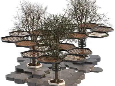 Plaza Design 3D model