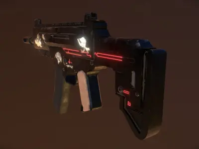 SMT Combat Rifle - Sci-Fi 3D Weapon 3D model