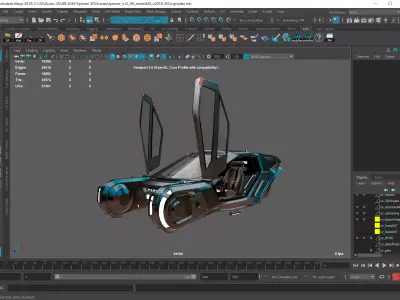 Bladerunner 2049 spinner 3D 2K clean uvmaps Low-poly 3D model