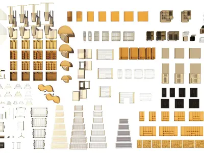 Furniture Fittings Mega Pack 460 items 3D model