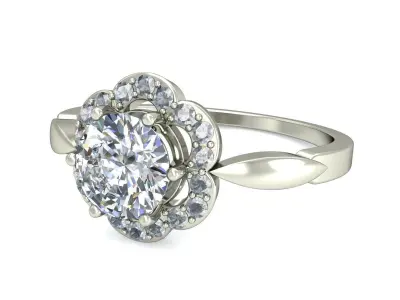 Women Wedding Engagement Ring 3D print model 24
