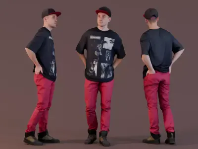 In the Back Pockets - Modern Streetwear Style 3D model