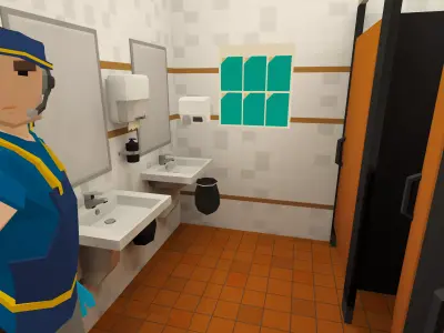 Burger Shop Environment 3D model