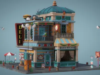 Cartoon House 24 3D model