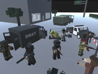 Cartoon Zombie World Low-poly 3D model