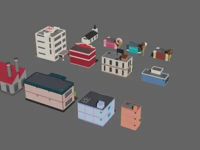 SIMPLE BUILD PACKAGE - Low Poly 3D model