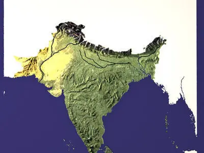 INDIA map of 3D model