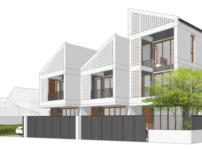 TOWNHOUSE SKP ver2020 3D model
