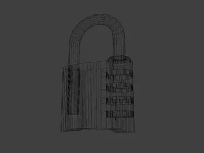 High-Quality Combination Padlock 3D Model Low-poly 3D model