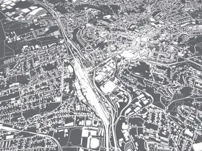 Cityscape Liberec Czech Republic 3D model