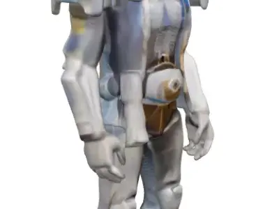 Futuristic Hooded Warrior High-Tech Armor 3D Model 3D print model