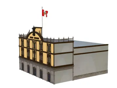 Teatro Municipal de Tacna - Low poly Low-poly 3D model