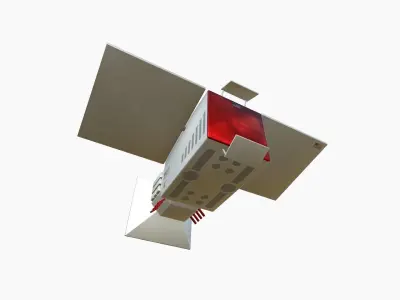 Satellite E09 USA - SciFi Space Design Low-poly 3D model