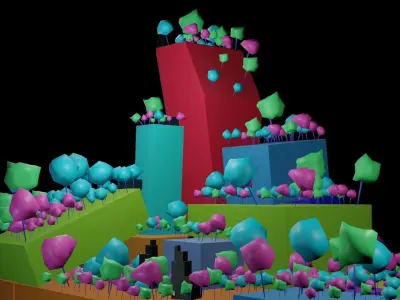 garohills scenes Low-poly 3D model