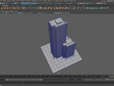 Residential building  Free 3D model