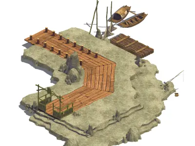 Small - Dock - Dock 03 3D model