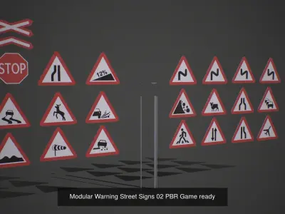 Traffic Props  3D Model Pack