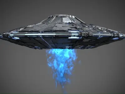 Ufo Spaceship Low-poly 3D model