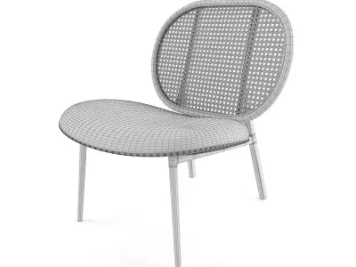 Spike Lounge Chair Natural 3D model