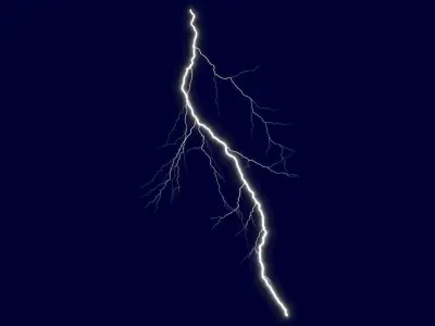 Realistic 3D Lightning CG-01 Low-poly 3D model