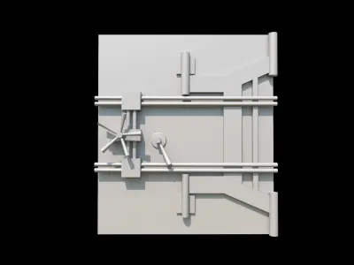 Safe Door  Low-poly 3D model