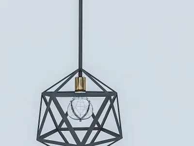 Loft Lamp Low-poly 3D model