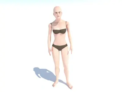 Human Character Base Pack Low-poly 3D model