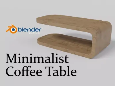 Minimalist Coffee Table Free low-poly 3D model