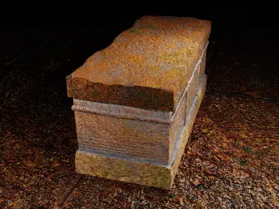 Ancient Egyptian Sarcophagus 3D Model-High and low poly Low-poly 3D model