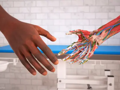  Skin and Full Anatomy of the Afro Female Arm 