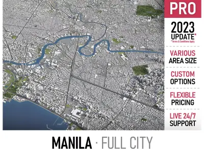 Manila Low-poly 3D model