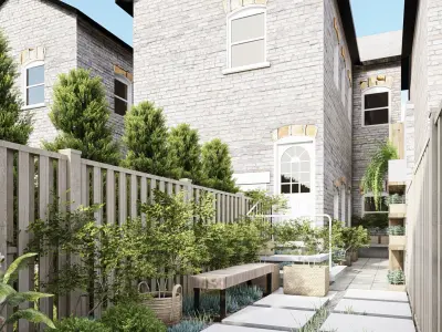 3D Exterior Scene 3D model design garden and landscape  3D model